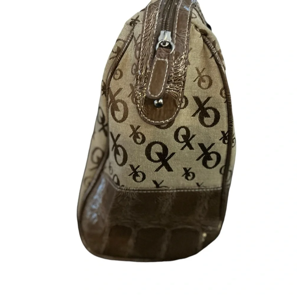 XOXO‎ Women's Satchel Handbag Dark Cognac with Heart Charm
